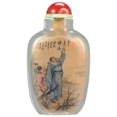 Artist Chinese Snuff bottle 1984 Dong Xue Inside Painted Wang Xisan Student