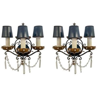 Pair of a Classical Maison Jansen Style Wall Sconces