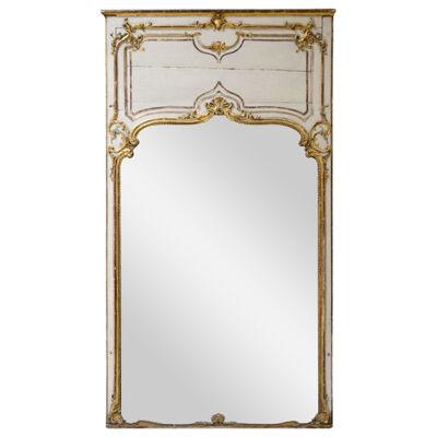 19th century Louis XV style gilded wood trumeau