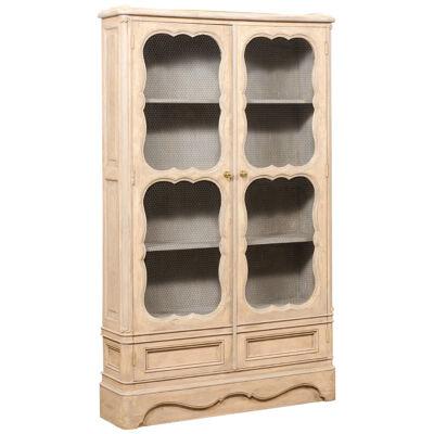 French Bookcase w/Wire Doors, 6.75 Ft Tall