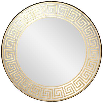 4 Ft. Round Greek Key Mirror