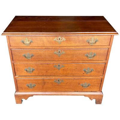 18th Century New England Mahogany Four Drawer Chest