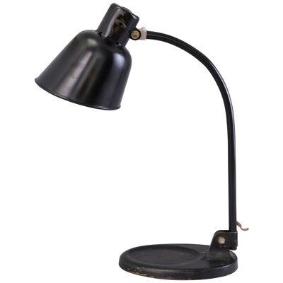 German Black Steel Desk Lamp
