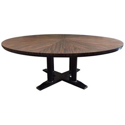 Large Italian Zebra Wood Center Table