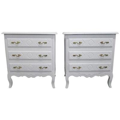 French Style Nightstands Chests Pair