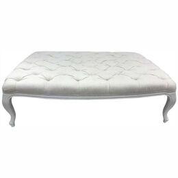 French Style Large Tufted Bench / Coffee Table