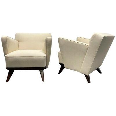 Gio Ponti Style Lounge Chairs Pair