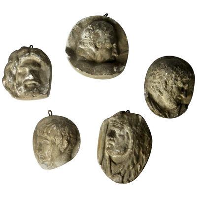 Set of 5 French Greco-Roman Reliefs