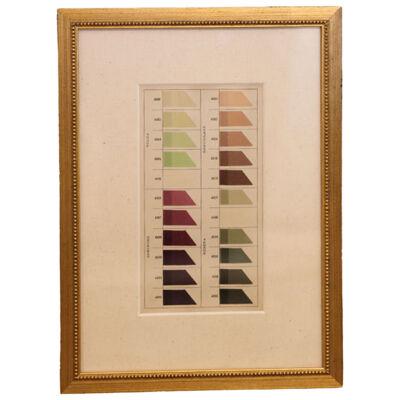 Custom 1930’s Framed Color Swatches with Fabric Mat (Colorful)