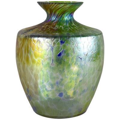 Iridescent Art Nouveau Glass Vase Attributed To Fritz Heckert, Bohemia ca. 1905