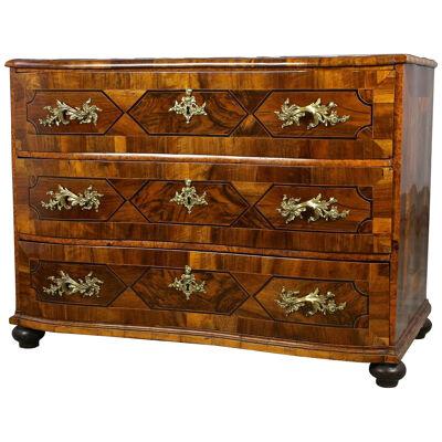 18th Century Inlayed Baroque Chest Of Drawers - Nutwood, Germany circa 1770