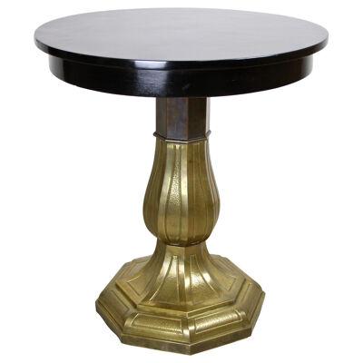 Art Nouveau Coffee/ Side Table with Brass Base, Austria, circa 1910