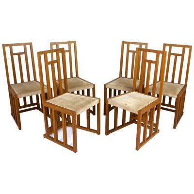 Set Of 6 Art Nouveau Dining Chairs by Josef Hoffmann, 20th Century, AT ca. 1901