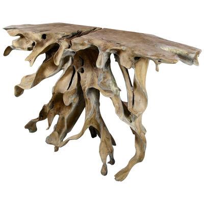 Teak Root Console Table "The Flame" Organic Modern, 2021	