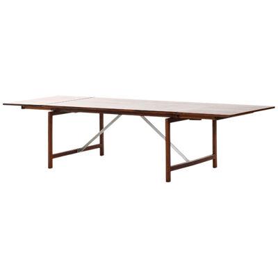Dining Table in Rosewood and Steel by Hans Wegner, 1960s