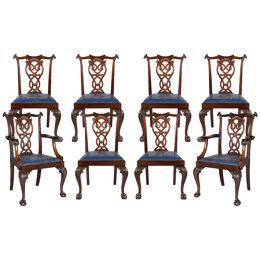 Set of 8 Late George II Style Dining Chairs