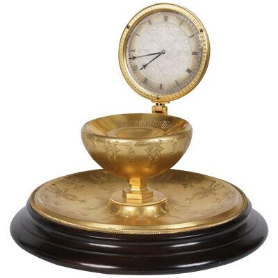 Rare & Unusual 'Inkwell' Table Clock