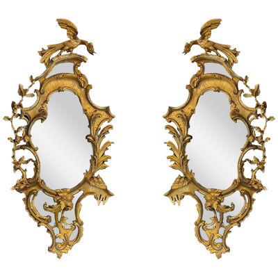 A Pair of 'Chinese Chippendale' Style Mirrors