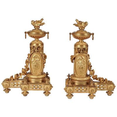 Pair of Louis XVI Style Chenets