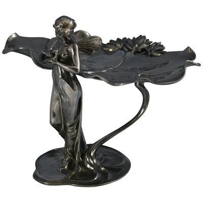 WMF Fairy With Dove, Lily Visiting Card Tray