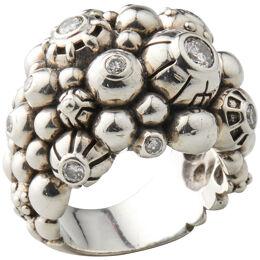 Silver and Diamonds Ring Nautilus by Jean-Christophe Malaval