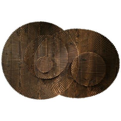 Sculpted Wood Panel Solstice by Etienne Moyat One-off Douglas-fir Wood
