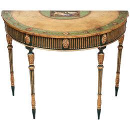 Early 19th Century Adam Style Demi-Lune Console Table