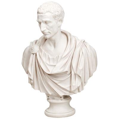 19th Century Parian Ware Bust of Julius Caesar