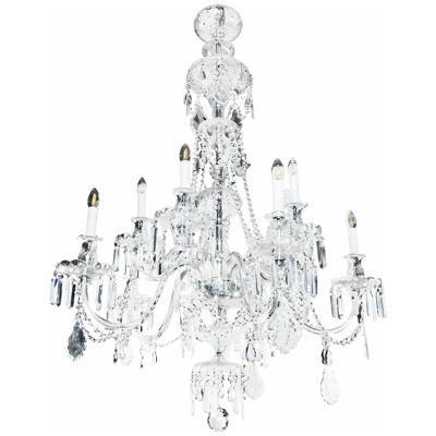 Early 20th Century English Glass Chandelier
