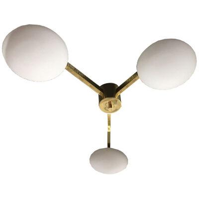 3 BRASS ARM WITH OVAL SPHERES FLUSH MOUNT by SimoEng