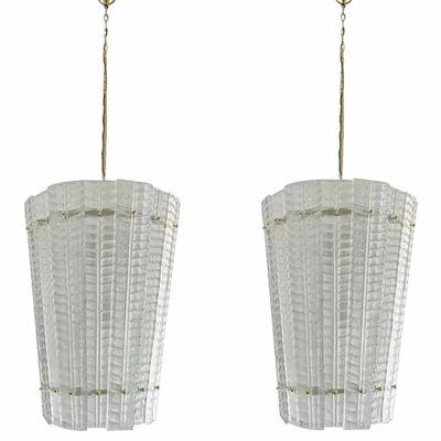 Murano Glass Sputnik Pendant Lanterns - a Pair by SimoEng