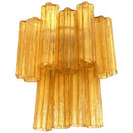 Contemporary Amber “Tronchi” Wall Sconce in Venini Style