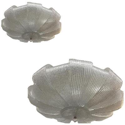 Murano Glass Sputnik Chandelier Flush Mount, lot of 2 or a pair of chandeliers