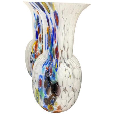 Contemporary Vases Murrine in Murano Style Glass With Multicolored Murrine