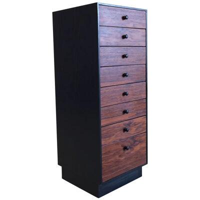 David Parmalee for Founders Eight-Drawer Cabinet Rosewood and Black