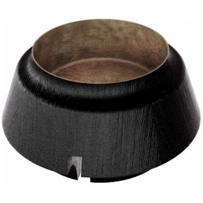 Sarani bowl, solid teak stained in black and textured - Pendhapa