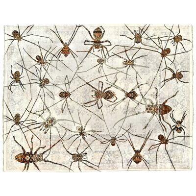 'MANY SPIDERS FOR DANIEL SPOERRI’  tapestry - wall hanging - artpiece
