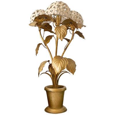 Rare 1950's American Hydrangea Table Lamp
