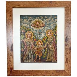 Cuzco School Oil Painting on Canvas of the Holy Family