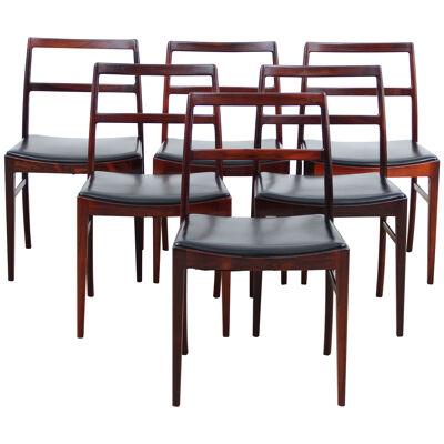 6 scandinavian chairs in Rio Rosewood by Arne Vodder model 430