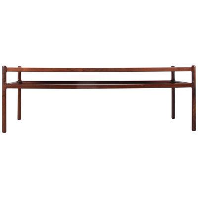 Mid-Century modern scandinavian coffee table in Rio rosewood by Henning Korch