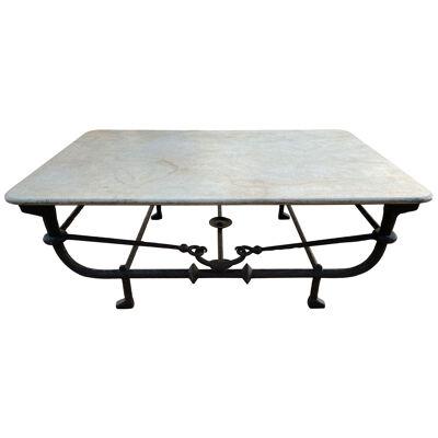 Paul Ferrante Sculptural Etruscan Forged Hammered Iron Coffee Table