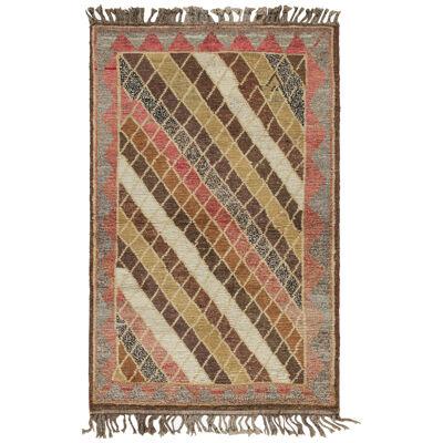 Vintage Persian Rug with Polychromatic Diamond Patterns by Rug & Kilim