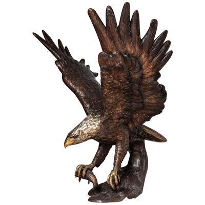 Monumental Bronze Eagle Statue