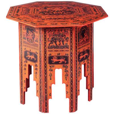 Large Indian Red Lacquer Table