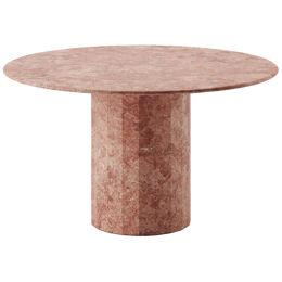 Ashby Round Dining / Hall Table - Red Travertine