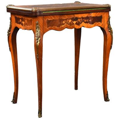 Victorian Marquetry Card Table