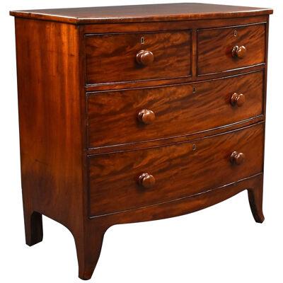 Regency Mahogany Bow Front Chest of Drawers