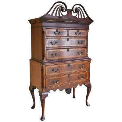 Georgian Style Mahogany Chest on Stand