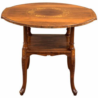 Edwardian Rosewood Inlaid Centre Table